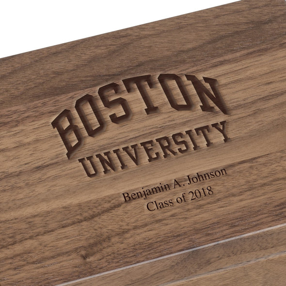 Boston University Solid Walnut Desk Box Shot #2