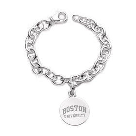 Boston University Sterling Silver Charm Bracelet Shot #1