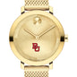 Boston University Women's Movado Bold Gold with Mesh Bracelet Shot #1