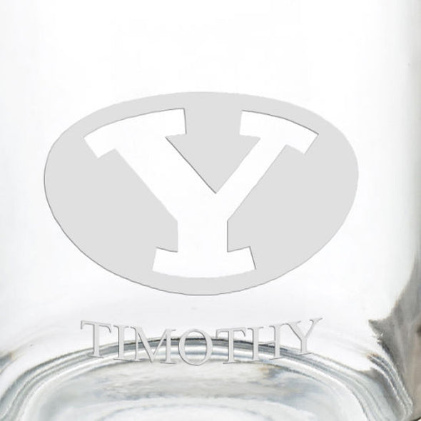 Brigham Young University 13 oz Glass Coffee Mug Shot #3