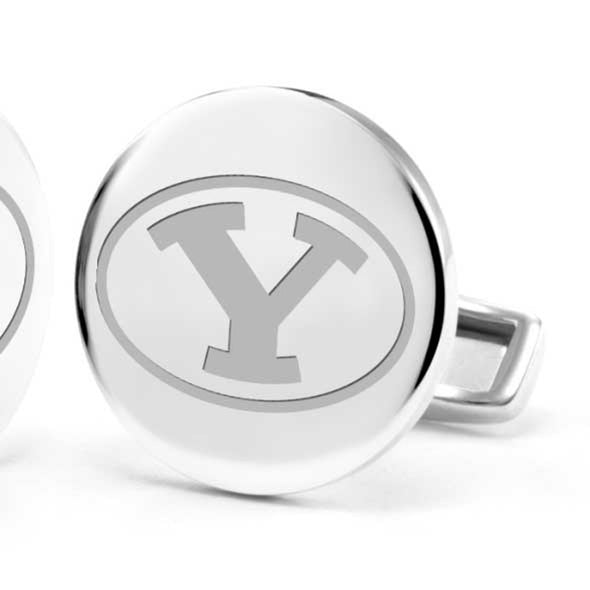 Brigham Young University Cufflinks in Sterling Silver Shot #2