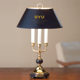 Brigham Young University Lamp in Brass &amp; Marble Shot #1