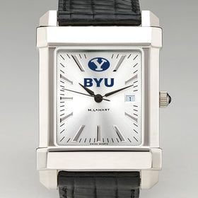 Brigham Young University Men&#39;s Collegiate Watch with Leather Strap Shot #1