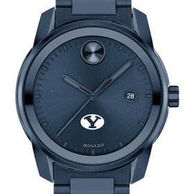 Brigham Young University Men&#39;s Movado BOLD Blue Ion with Date Window Shot #1