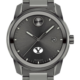 Brigham Young University Men's Movado BOLD Gunmetal Grey with Date Window Shot #1