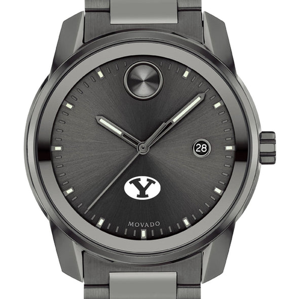 Brigham Young University Men's Movado BOLD Gunmetal Grey with Date Window Shot #1