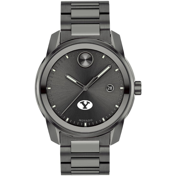 Brigham Young University Men's Movado BOLD Gunmetal Grey with Date Window Shot #2