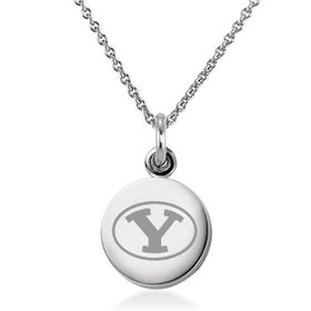 Brigham Young University Necklace with Charm in Sterling Silver Shot #1