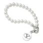 Brigham Young University Pearl Bracelet with Sterling Silver Charm Shot #1