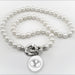Brigham Young University Pearl Necklace with Sterling Silver Charm