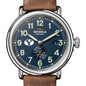 Brigham Young University Shinola Watch, The Runwell Automatic 45 mm Blue Dial and British Tan Strap at M.LaHart & Co. Shot #1