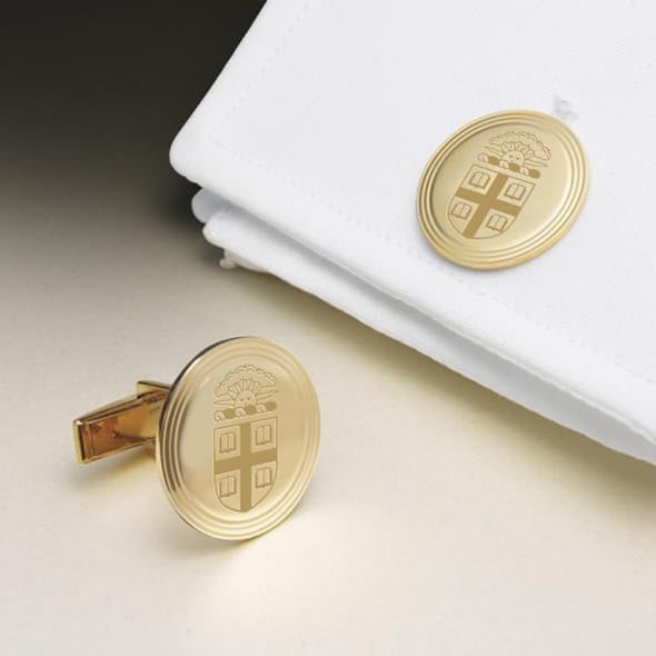 Brown 14K Gold Cufflinks Shot #1