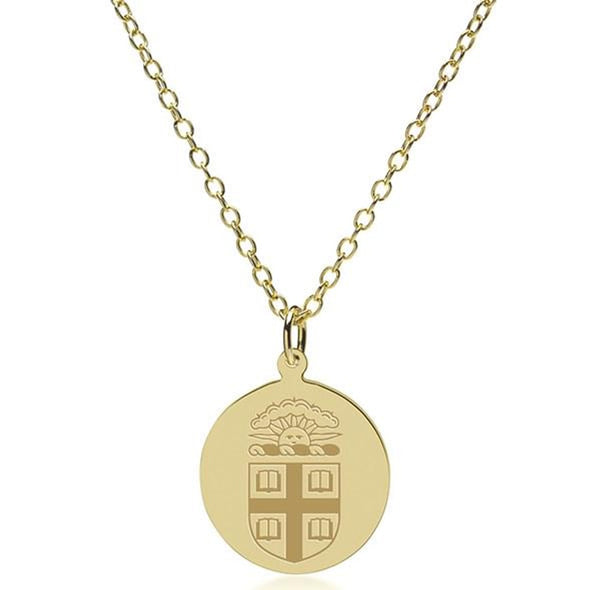 Brown 14K Gold Pendant & Chain Shot #2