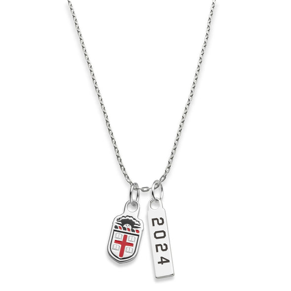 Brown Class Year Sterling Silver Necklace Shot #3