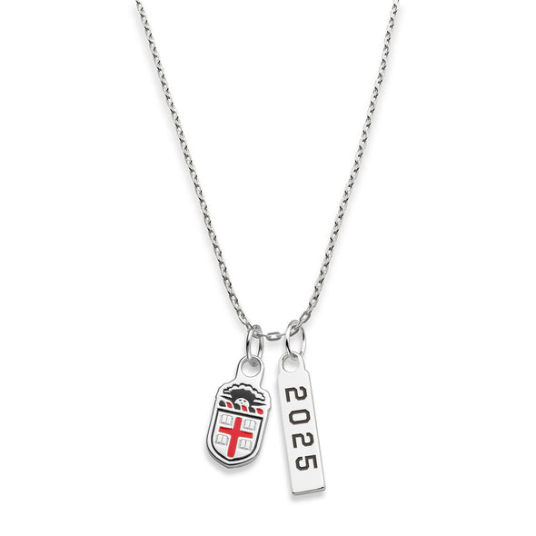 Brown Class Year Sterling Silver Necklace Shot #2