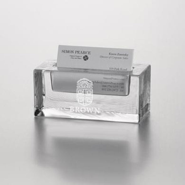 Brown Glass Business Cardholder by Simon Pearce Shot #1