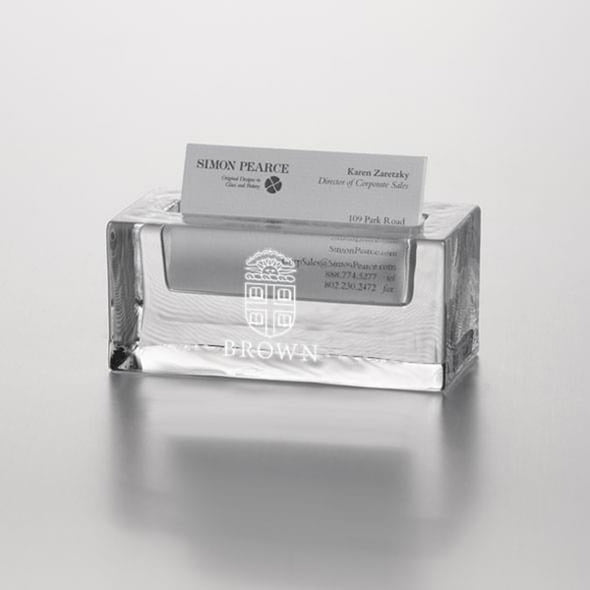 Brown Glass Business Cardholder by Simon Pearce Shot #2