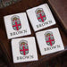 Brown Logos Marble Coasters