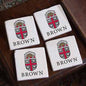 Brown Logos Marble Coasters Shot #1