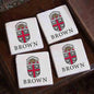 Brown Logos Marble Coasters Shot #2