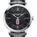 Brown Men's Baume et Mercier 40mm Classima Quartz Watch with Black Dial & Black Leather Strap