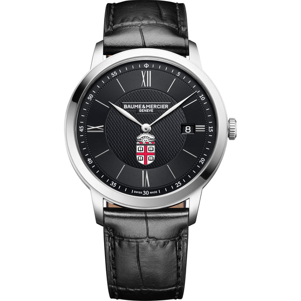 Brown Men's Baume et Mercier 40mm Classima Quartz Watch with Black Dial & Black Leather Strap Shot #2