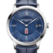 Brown Men's Baume et Mercier 40mm Classima Quartz Watch with Blue Dial & Dark Blue Leather Strap