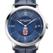 Brown Men's Baume et Mercier 40mm Classima Quartz Watch with Blue Dial & Dark Blue Leather Strap