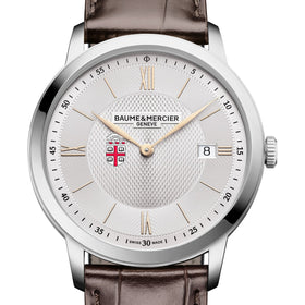 Brown Men's Baume et Mercier 40mm Classima Quartz Watch with Silver Dial & Dark Brown Leather Strap Shot #1