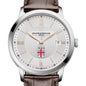 Brown Men's Baume et Mercier 40mm Classima Quartz Watch with Silver Dial & Dark Brown Leather Strap Shot #1