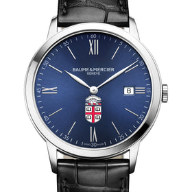 Brown Men's Baume et Mercier 40mm Classima Watch with Blue Dial & Black Leather Strap Shot #1