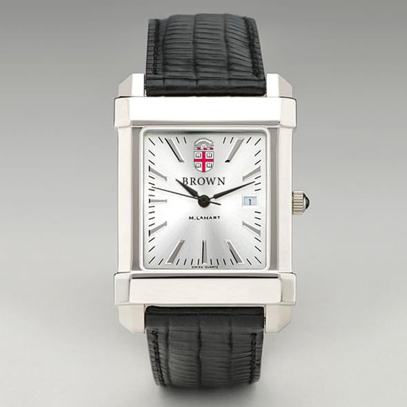 Brown Men's Collegiate Watch with Leather Strap Shot #2