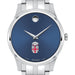 Brown Men's Movado Collection Stainless Steel Watch with Blue Dial