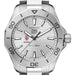 Brown Men's TAG Heuer Steel Aquaracer with Silver Dial
