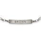 Brown Monica Rich Kosann Petite Poesy Bracelet in Silver Shot #2