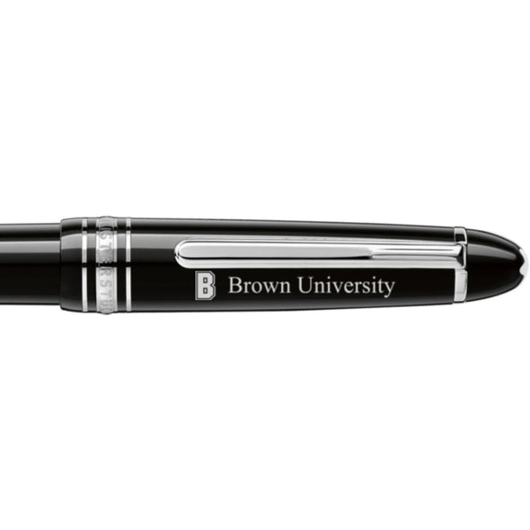 Brown Montblanc Meisterstück Midsize Platinum-Coated Ballpoint Pen Shot #2