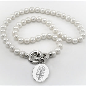 Brown Pearl Necklace with Sterling Silver Charm Shot #1