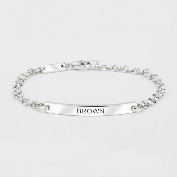 Brown Petite ID Bracelet Shot #1