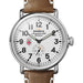 Brown Shinola Watch, The Runwell 41 mm White Dial