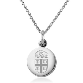Brown University Necklace with Charm in Sterling Silver Shot #1