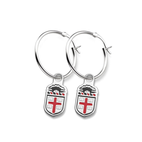 Brown University Sterling Silver Earrings Shot #1