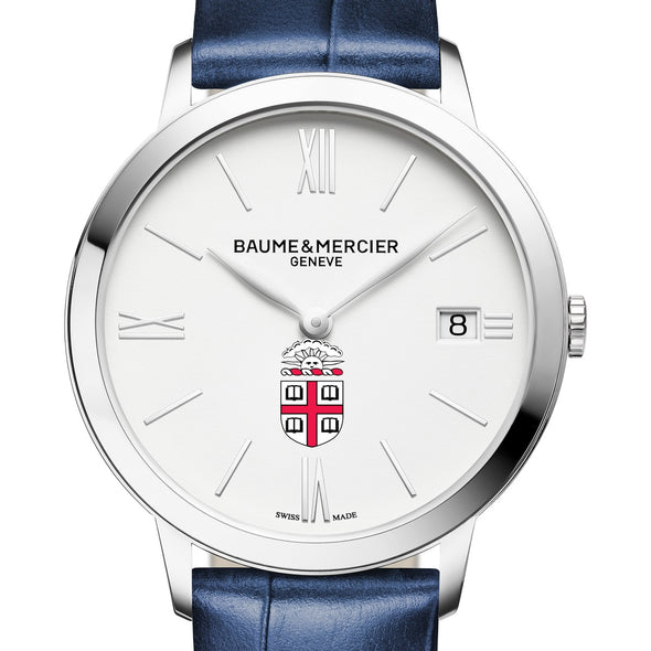 Brown Women's Baume et Mercier 36.5mm Classima Watch with White Dial & Blue Leather Strap Shot #1