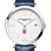 Brown Women's Baume et Mercier 36.5mm Classima Watch with White Dial & Blue Leather Strap