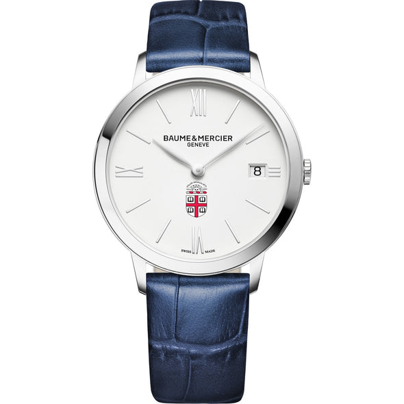 Brown Women's Baume et Mercier 36.5mm Classima Watch with White Dial & Blue Leather Strap Shot #2
