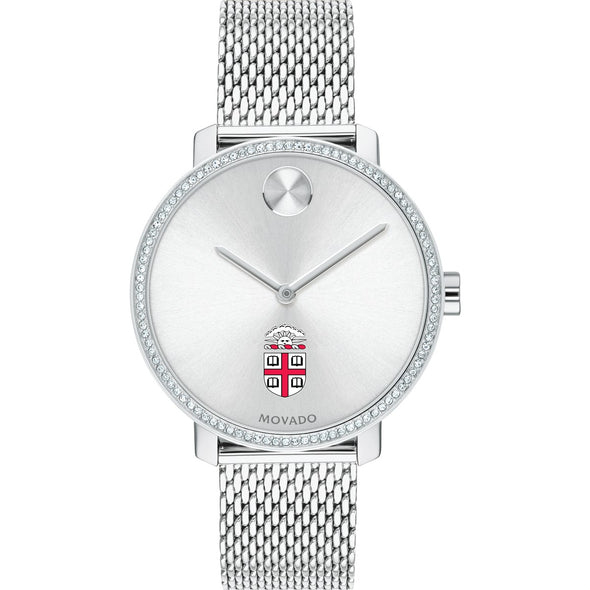 Brown Women's Movado Bold with Crystal Bezel & Mesh Bracelet Shot #2