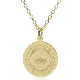 BU 14K Gold Pendant & Chain Shot #1