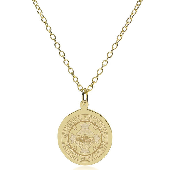 BU 14K Gold Pendant & Chain Shot #2