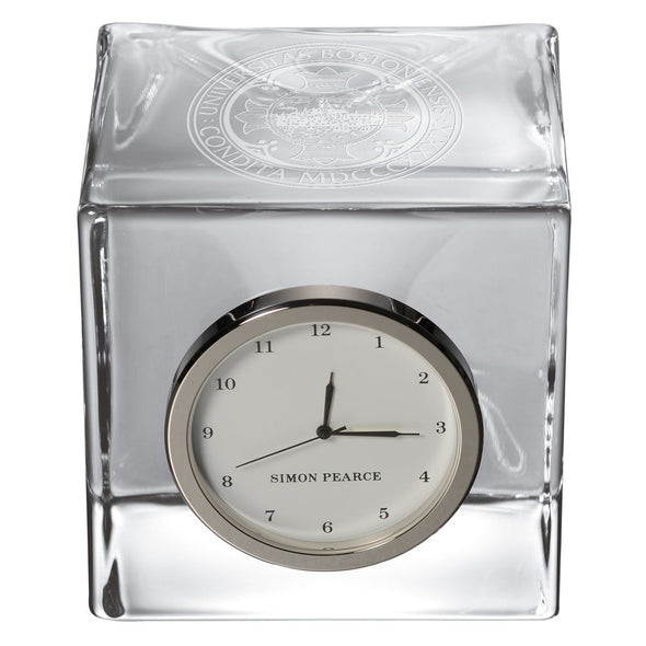 BU Glass Desk Clock by Simon Pearce Shot #2