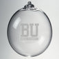 BU Glass Ornament by Simon Pearce Shot #2