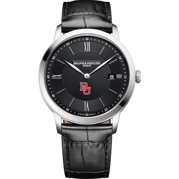 BU Men's Baume et Mercier 40mm Classima Quartz Watch with Black Dial & Black Leather Strap Shot #2